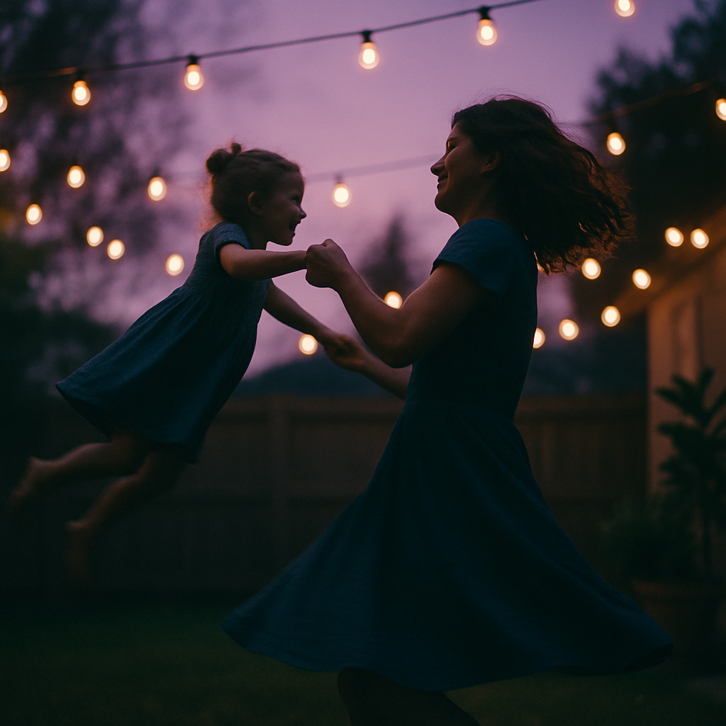 Twilight Dance In The Backyard Glow Paint by diamonds art