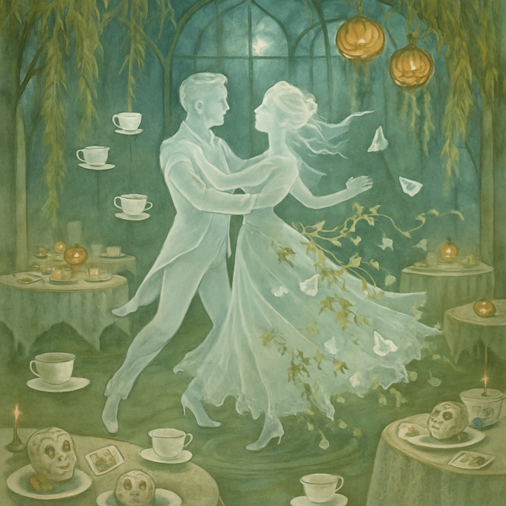Haunted Tea Dance At The Willow Conservatory Painting by diamonds kit