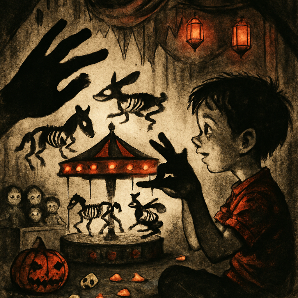 Shadow Puppet Carnival Of The Bone Carousel diamond painting