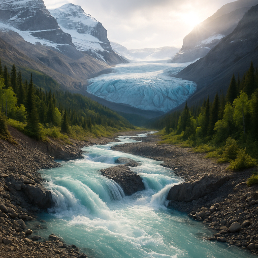 Spring Melt At Canadian Rockies Icefield Paint by diamonds art