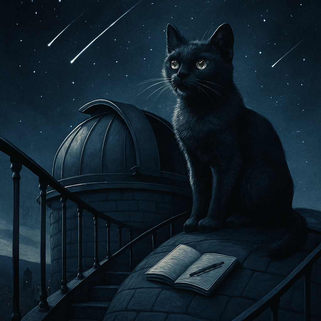 Cat Midnight Observatory DIY paint by diamonds