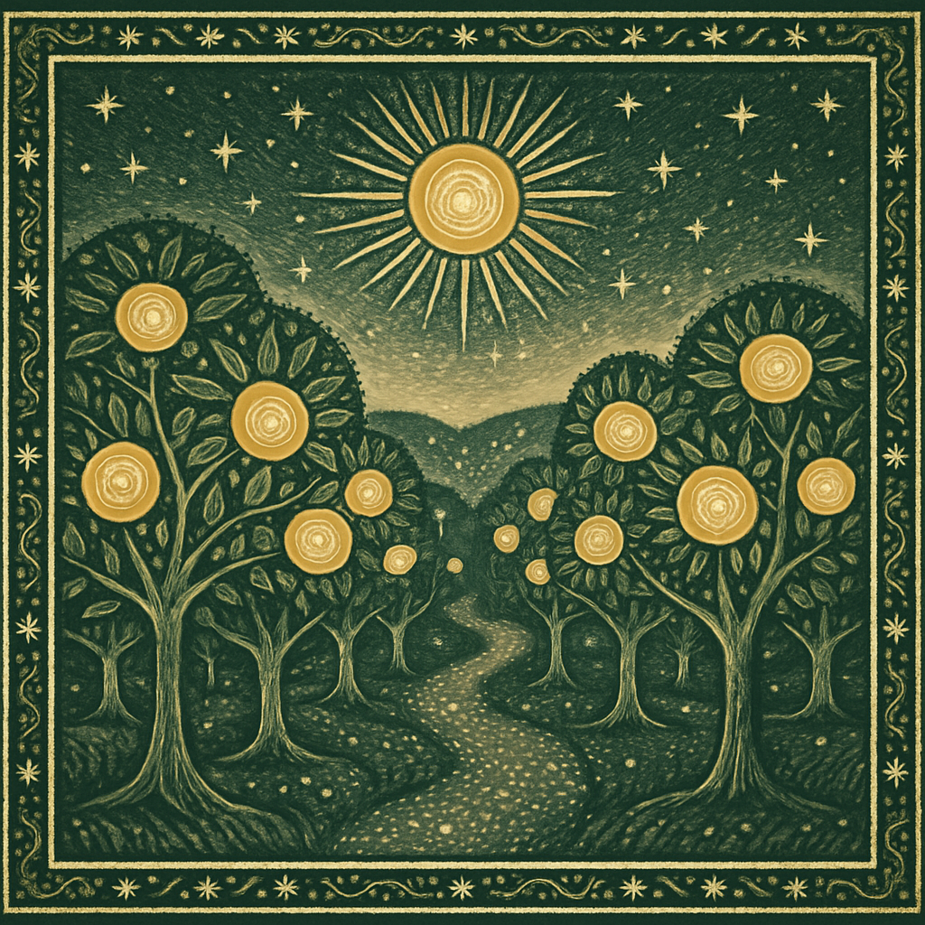 Galaxy Orchard Print painting diamond kit