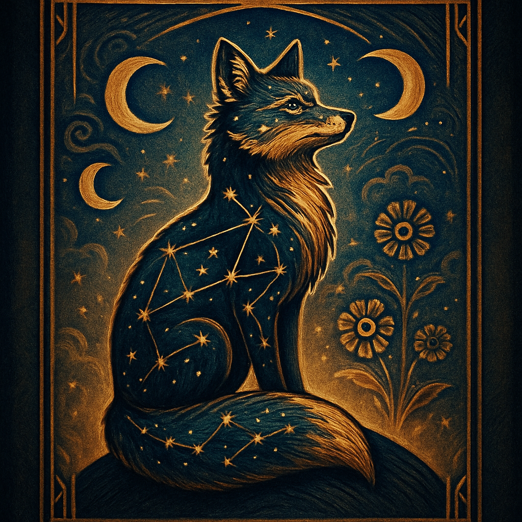 Starlit Fox Tapestry painting diamond kit