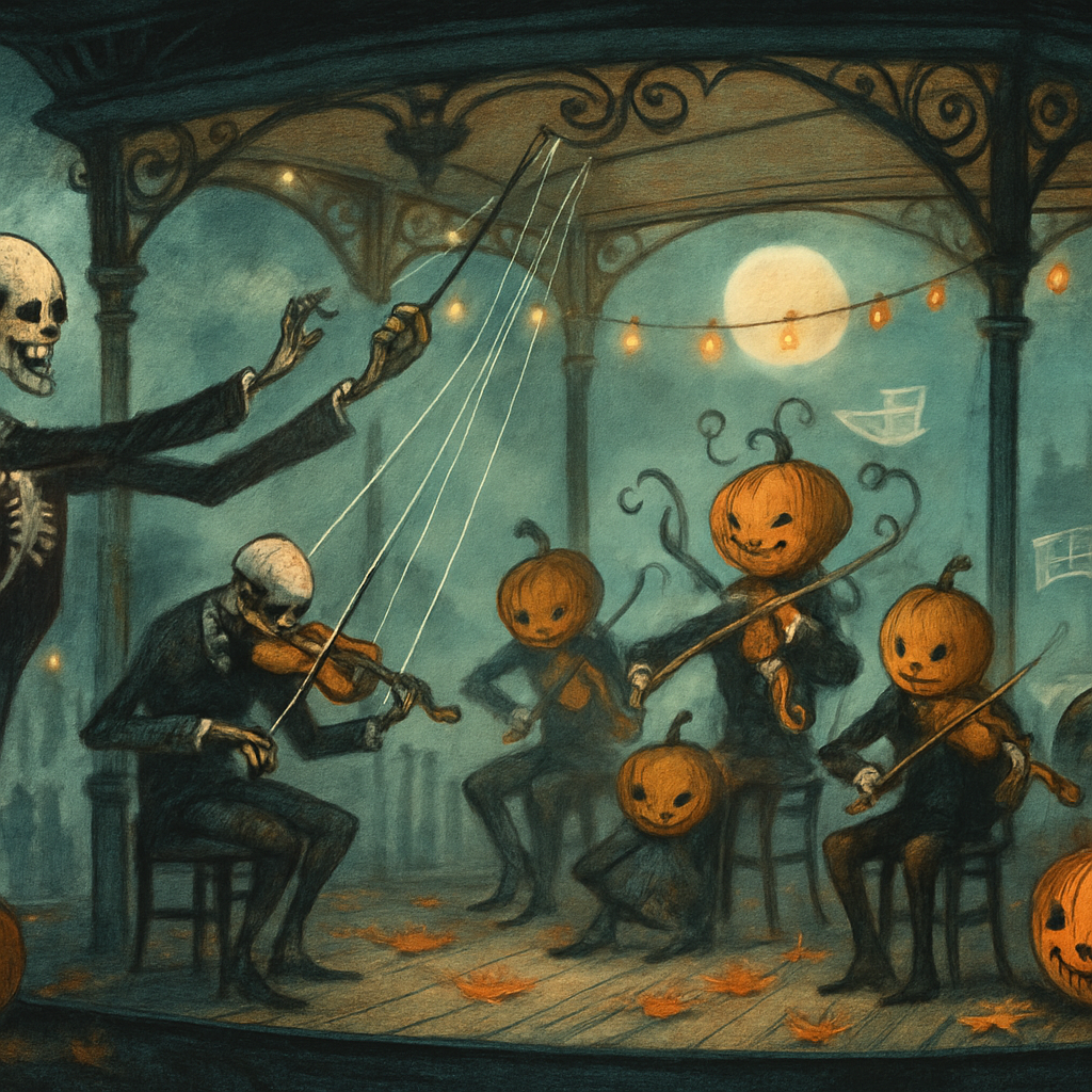 Marionette Pumpkin Orchestra Paint by diamonds kits