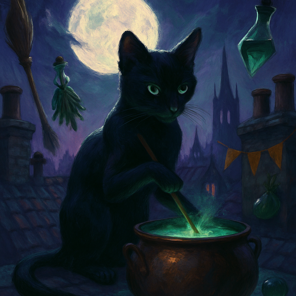 Midnight Apothecary Cat Paint by diamonds kits