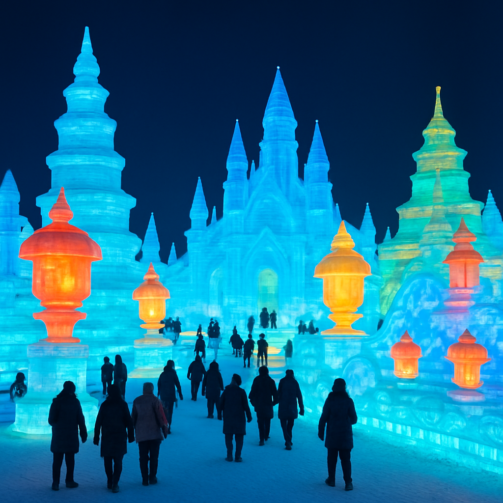 Harbin Ice Festival - China painting diamond kit