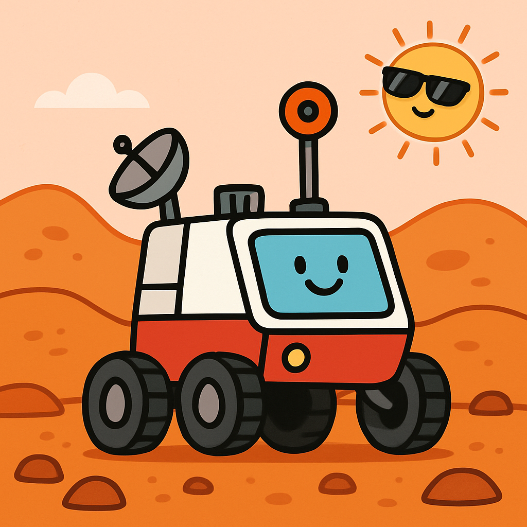 Space Rover Exploring Mars Surface Painting by diamonds kit