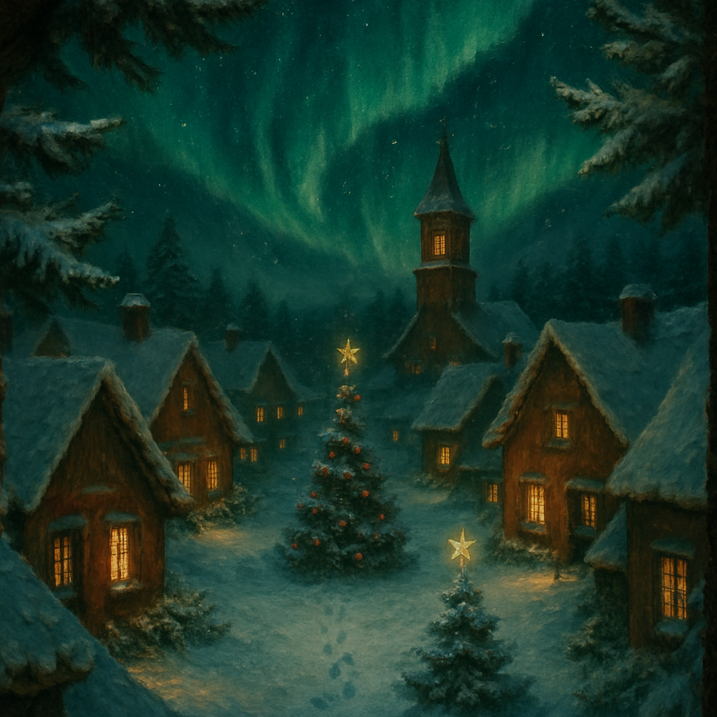 Christmas Midnight Aurora Paint by diamonds kits