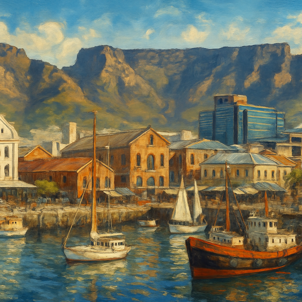 Cape Town Waterfront South Africa Painting by diamonds kit