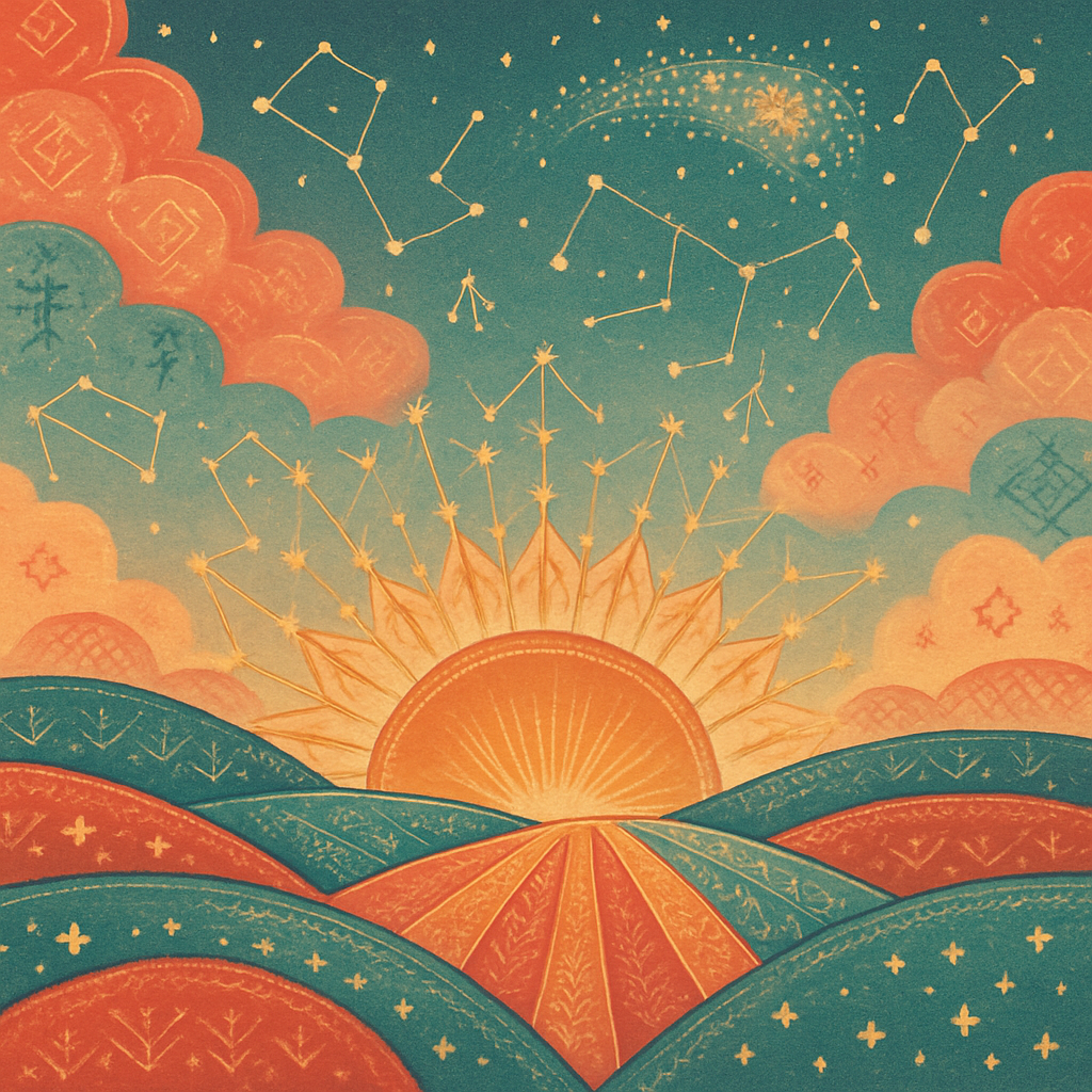Sunrise Constellation Hills diamonded painting kits