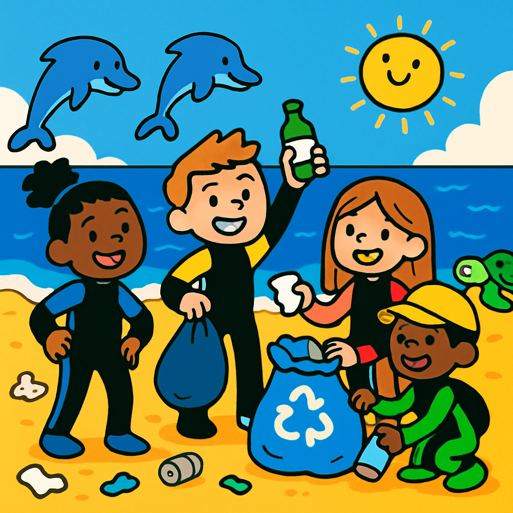 Ocean Cleanup Adventure With Marine Animals Paint by diamonds art