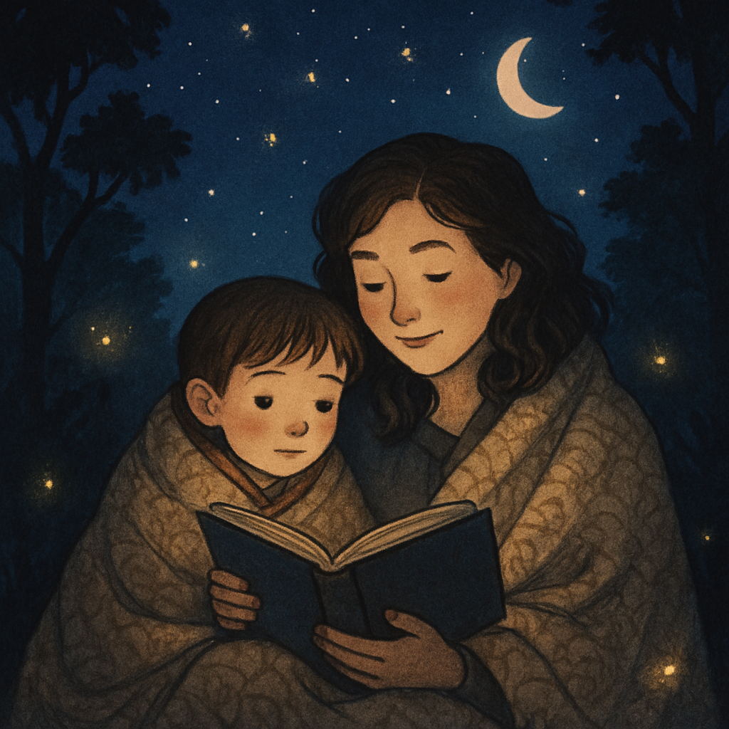 Starry Blanket: Nighttime Storytelling Under The Stars diamond painting
