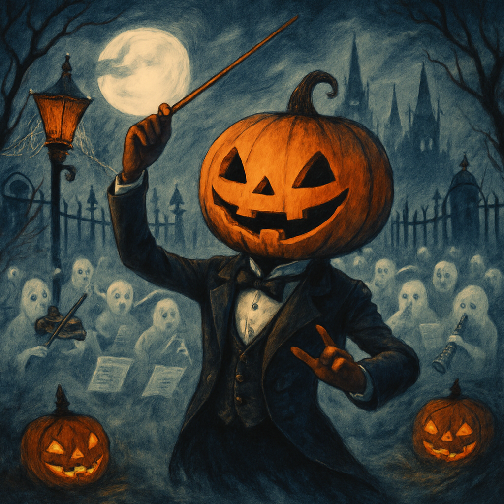 Midnight Pumpkin Orchestra paint by color
