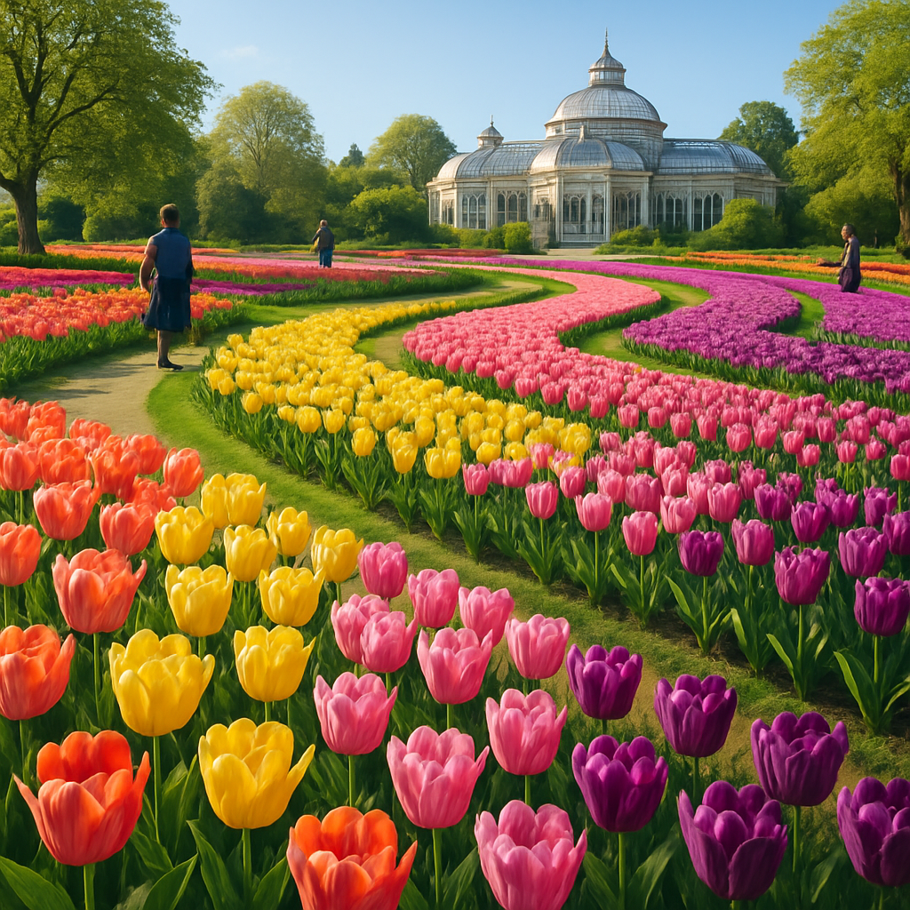 Keukenhof Tulip Garden DIY paint by diamonds