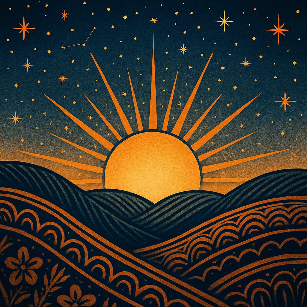 Sunrise Over Star Fields diamond painting