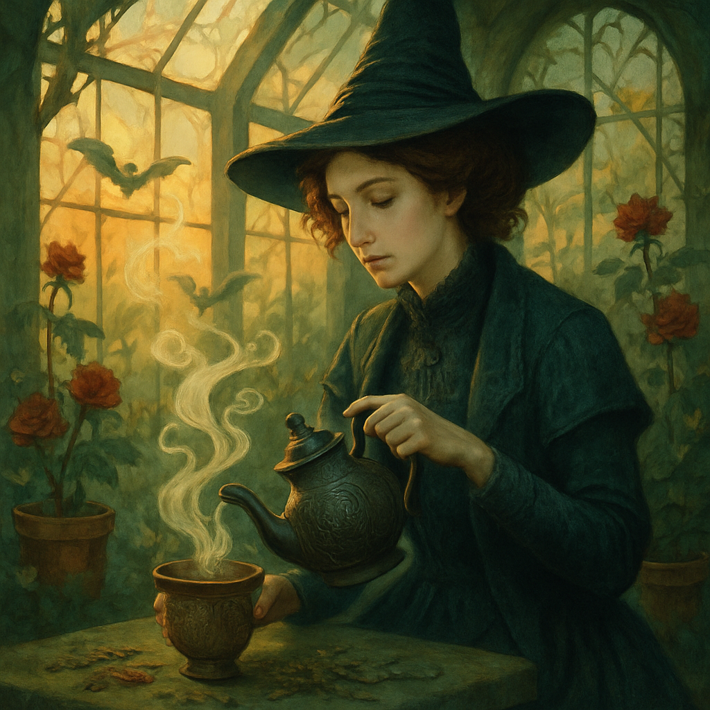 Witch At Dawn Tea Ritual paint by color