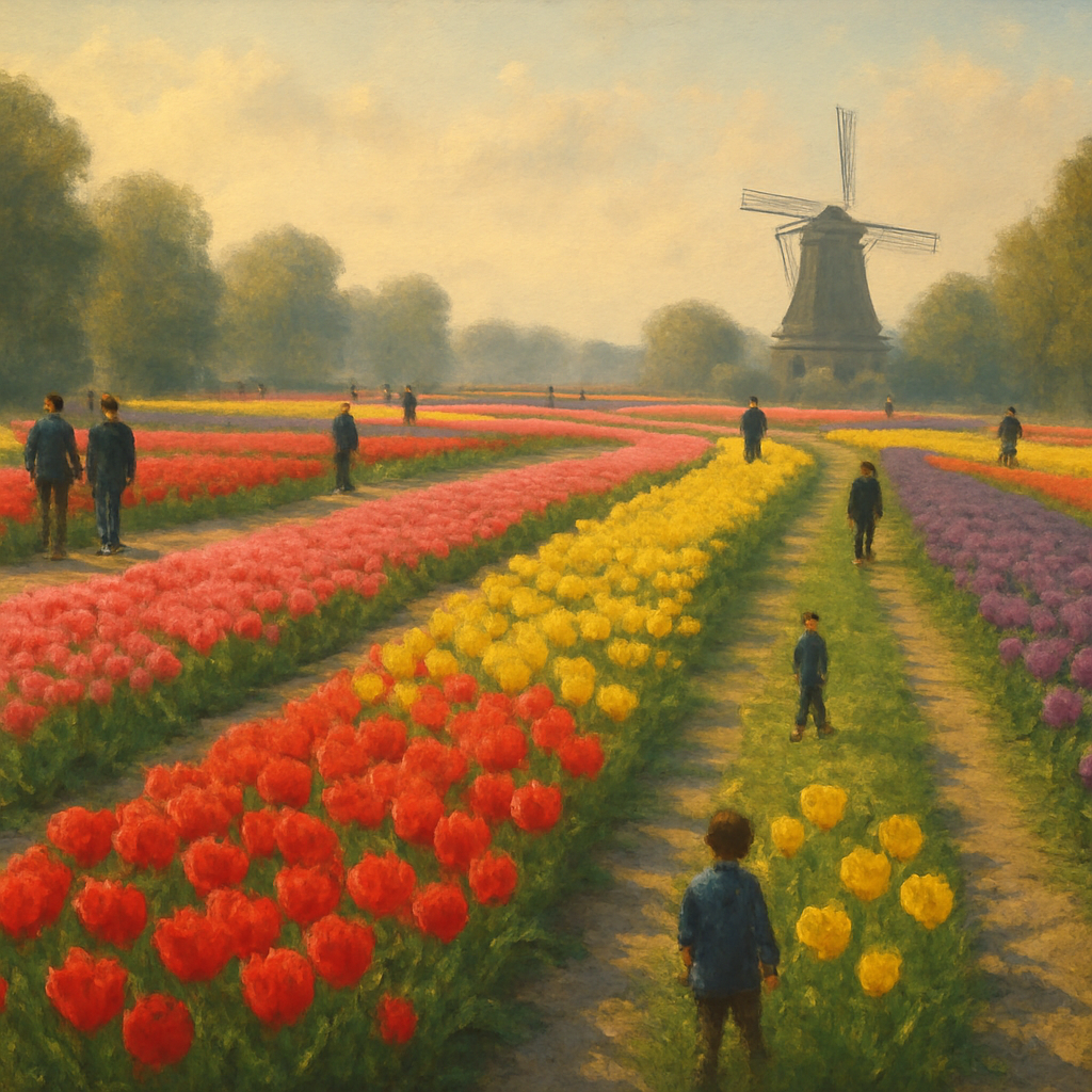 Keukenhof Tulip Gardens Lisse diamond painting