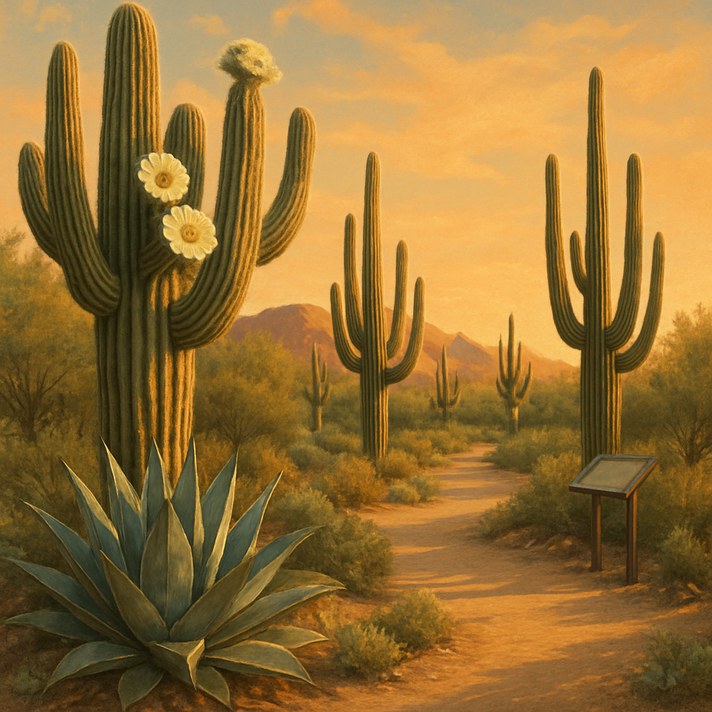 Desert Botanical Garden Cactus Panorama Phoenix diamond painting