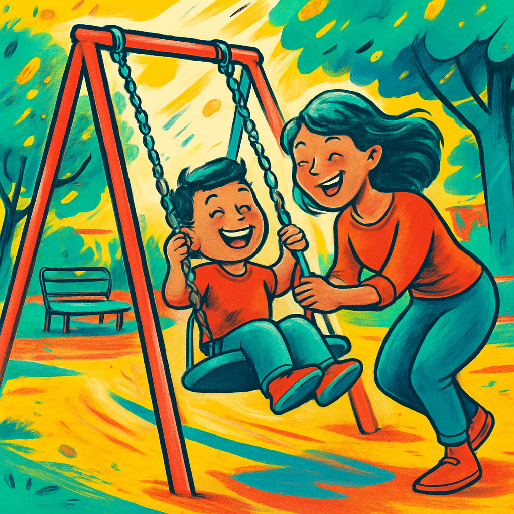 Echoes Of Playground Laughter paint by color