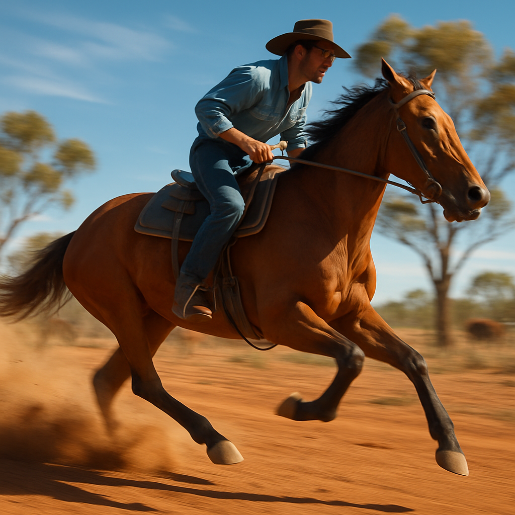 Working Australian Stock Horse paint by color