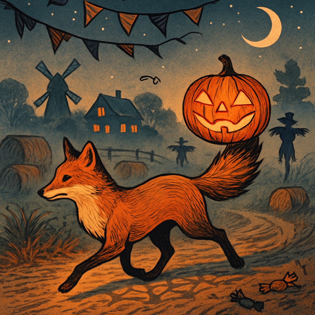 Lantern Fox Of The Harvest Hollow diamond painting