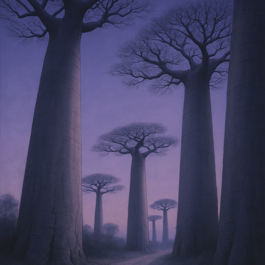 Baobab Alley Adansonia Madagascar Painting by diamonds kit