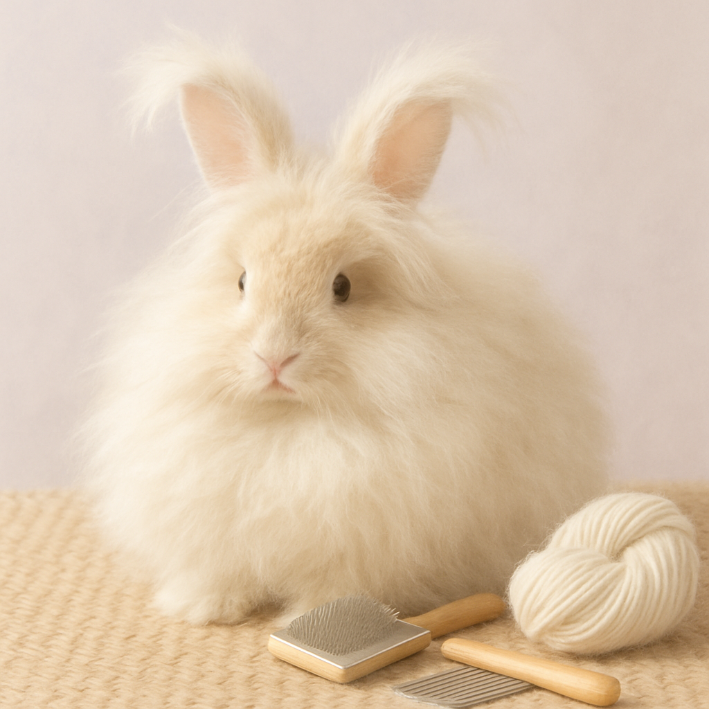 Angora Fiber Rabbit DIY paint by diamonds