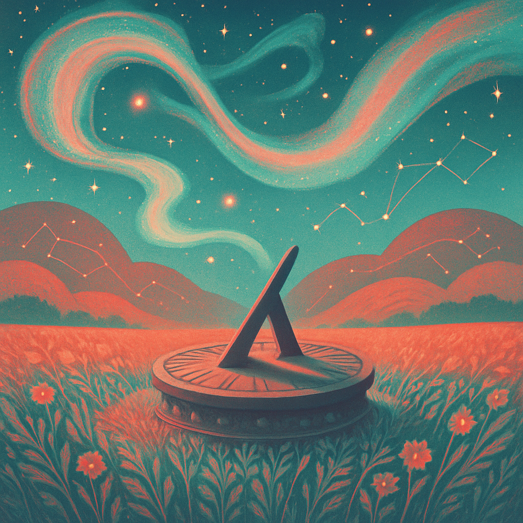 Nebula Field Sundial paint by color