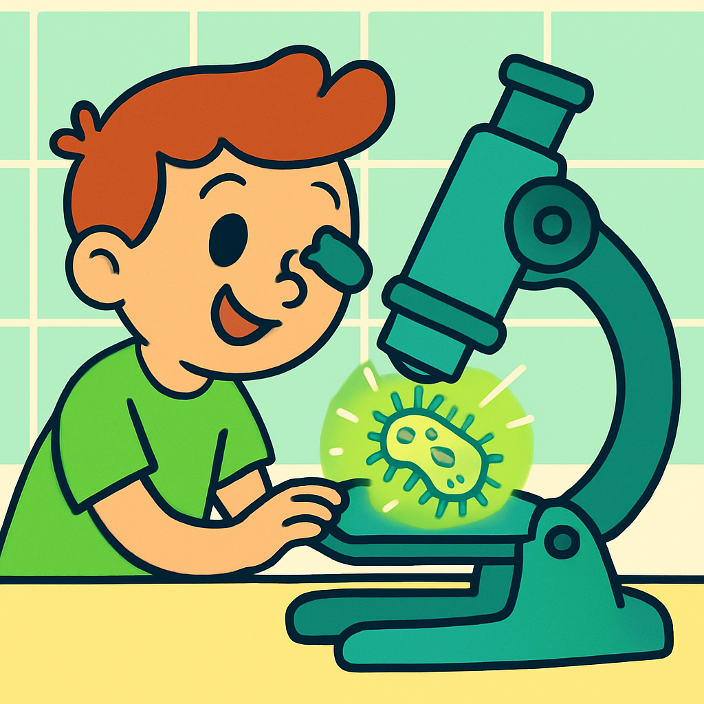 Biology Lab Microscope Boy Paint by diamonds kits
