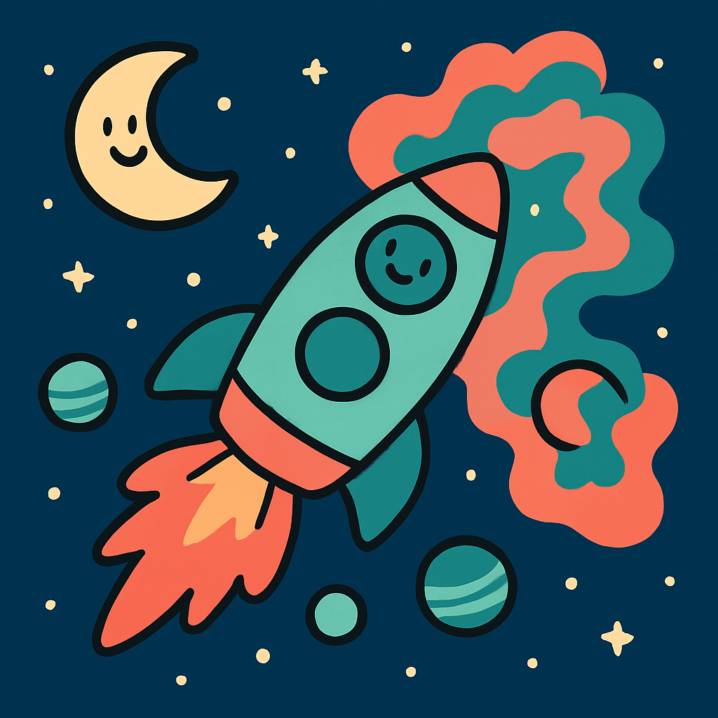 Galaxy Explorer Rocket painting diamond kit