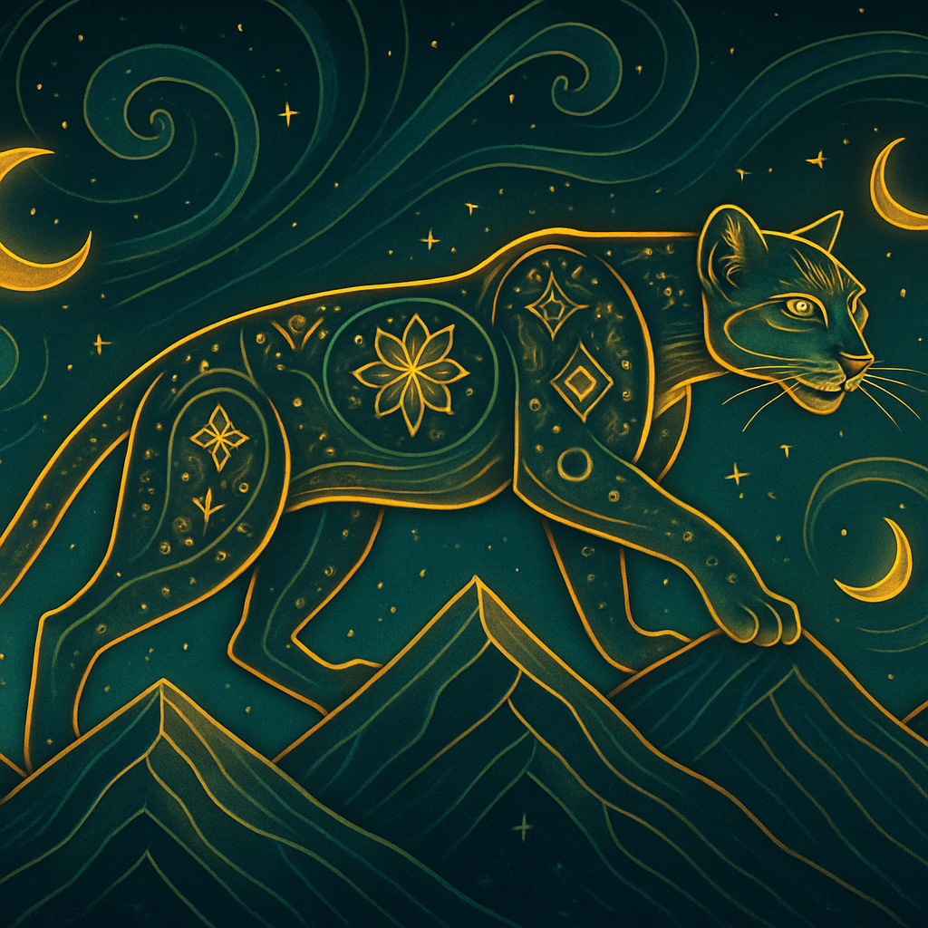 Mountain Lion And Celestial Peaks DIY paint by diamonds