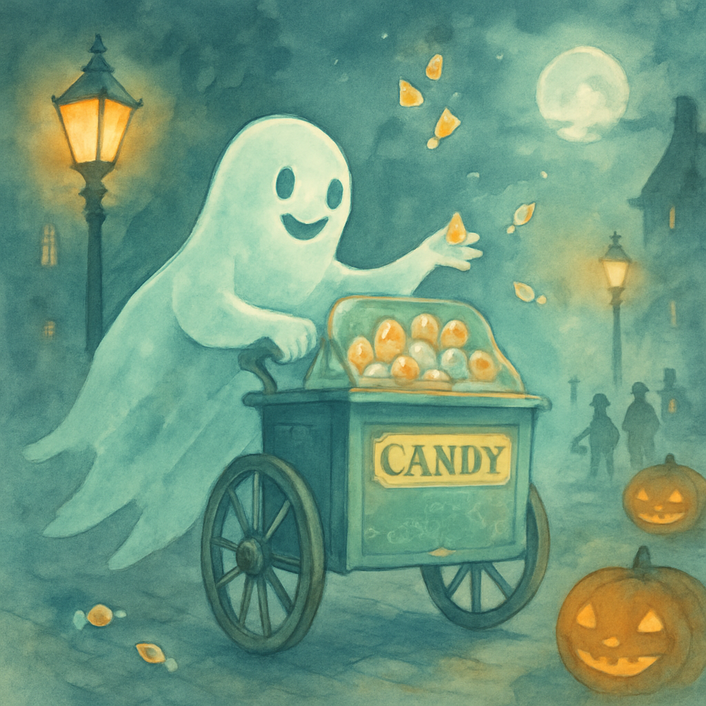 Midnight Candy Cart Ghost paint by diamond