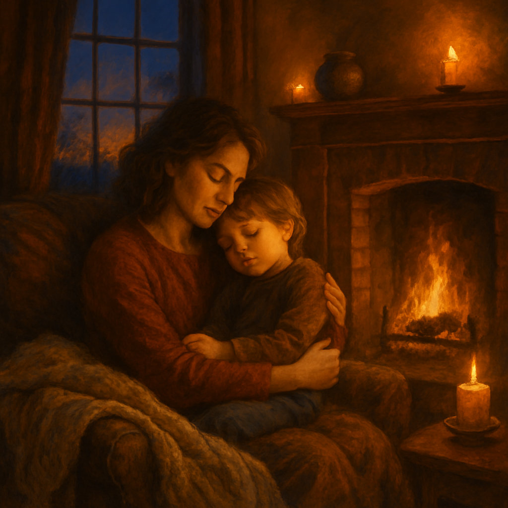 Twilight Embrace Beside The Quiet Hearth diamonded painting kits