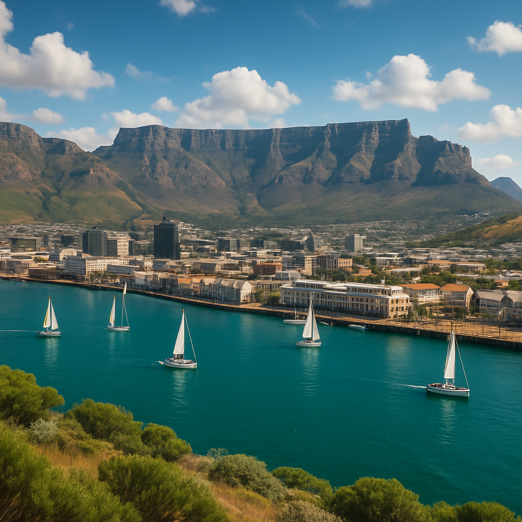 Table Mountain Waterfront Panorama diamond painting