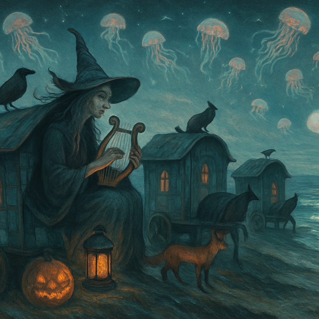 Moonlight Witch Caravan DIY paint by diamonds