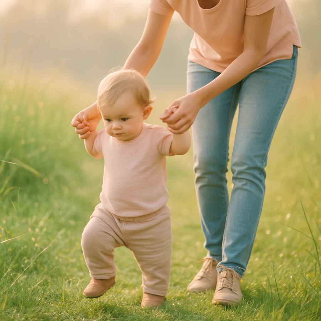 First Steps: Hand In Hand On Morning Dew diamond painting