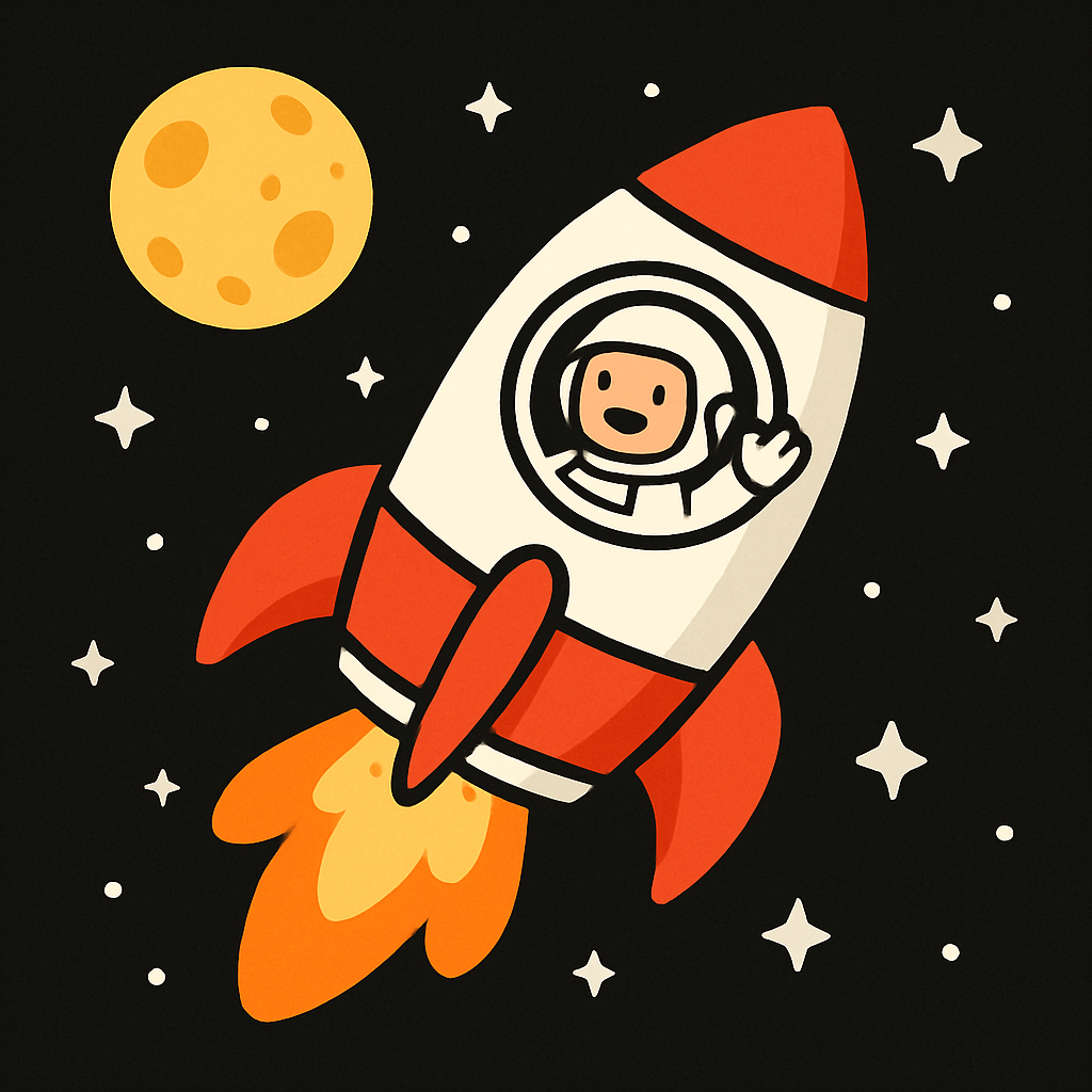 Rocket Launch Into A Starry Space Dream paint by diamond