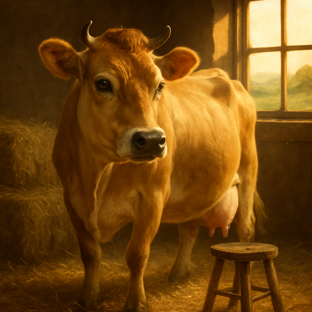 Dairy Jersey Cow paint by diamond