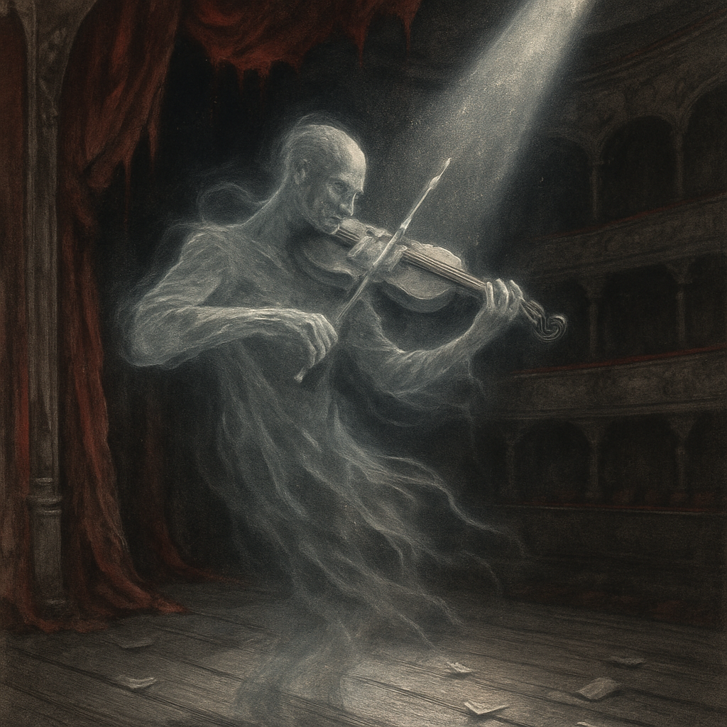 Phantom Violinist In An Abandoned Theatre DIY paint by diamonds