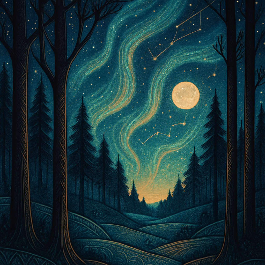 Aurora Field Folk Landscape diamonded painting kits