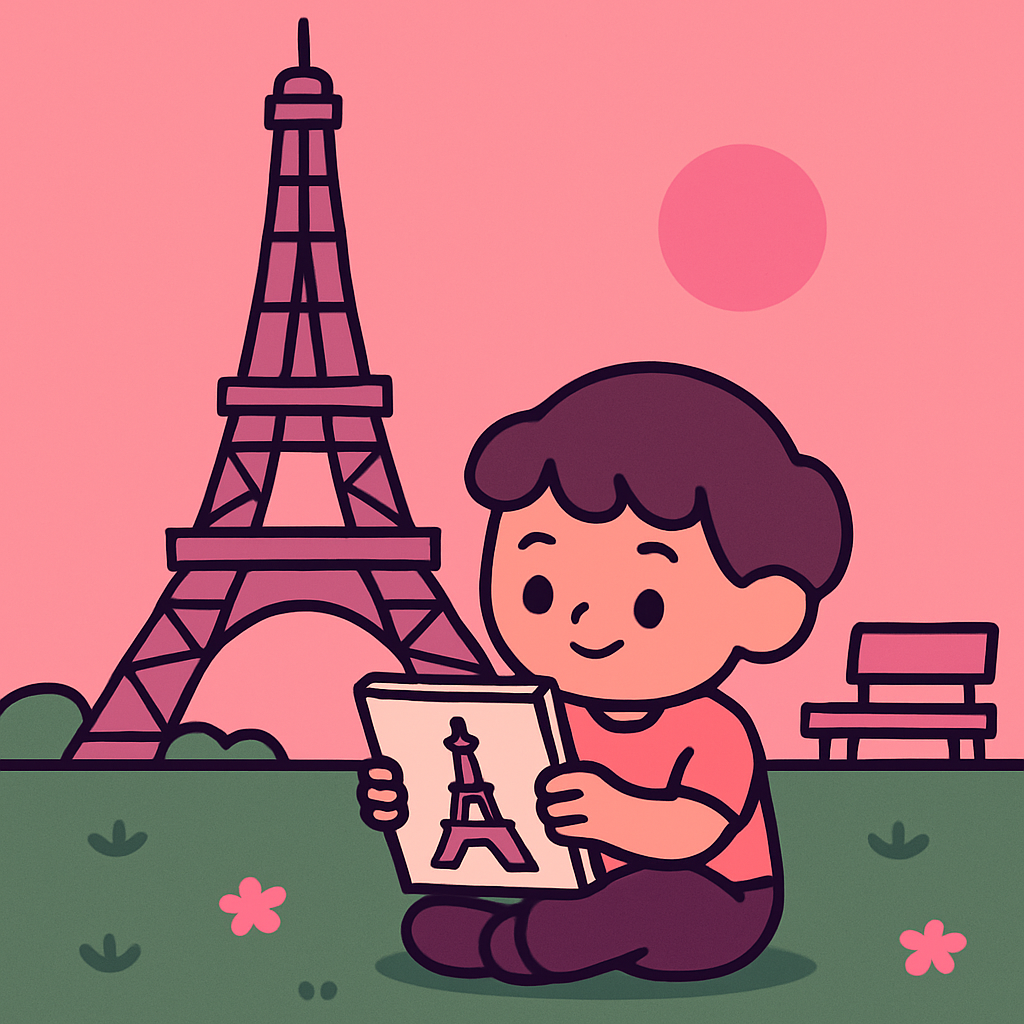 Eiffel Sketch Travel Club paint by diamond