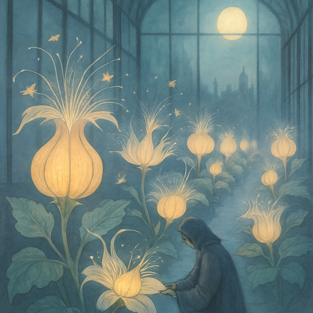 Night Blooming Lantern Garden Paint by diamonds kits