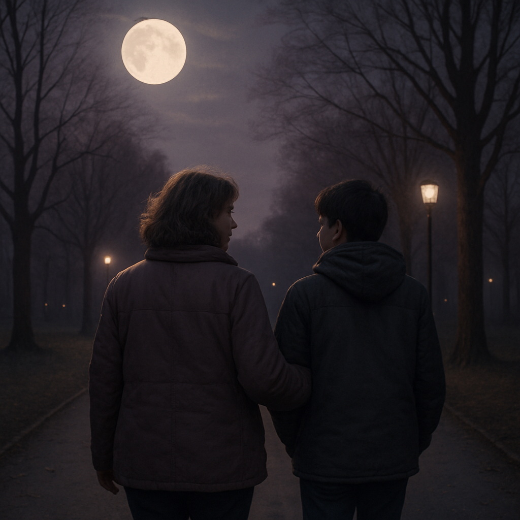 Moonlit Path And Whispered Promises paint by diamond