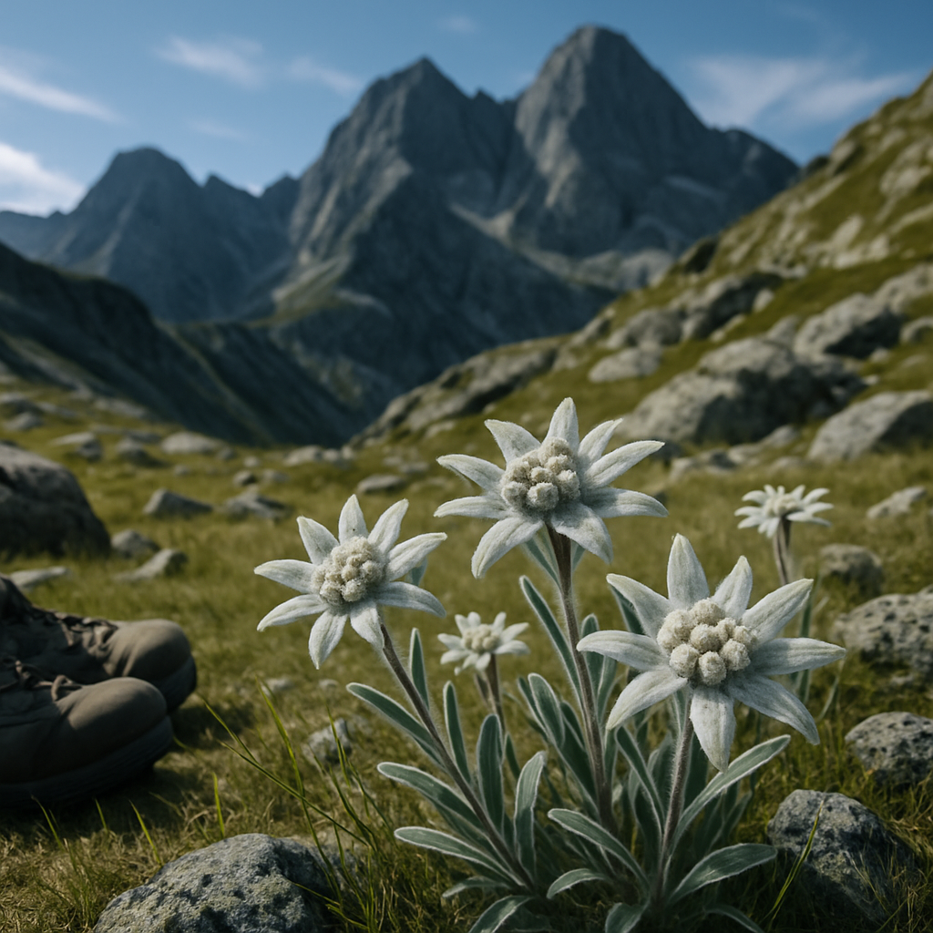 Edelweiss Alpine Meadow Study DIY paint by diamonds