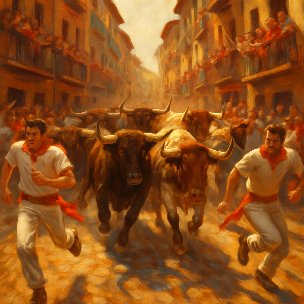 Running Of The Bulls Fiesta painting diamond kit