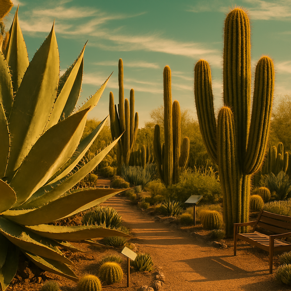 Desert Botanical Garden Succulent Panorama paint by diamond