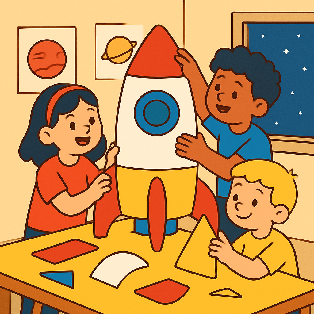 Little Astronaut Rocket Workshop painting diamond kit