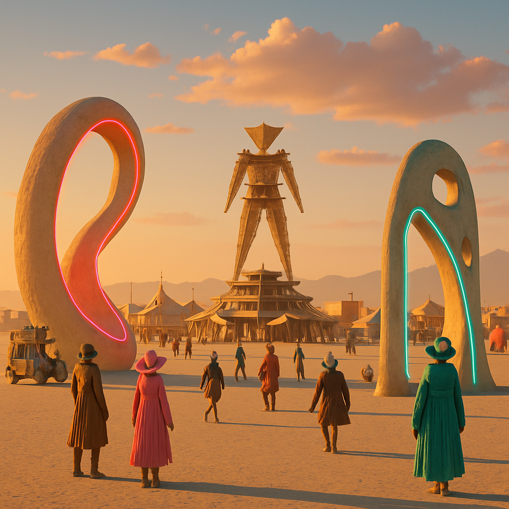 Burning Man Desert Festival paint by diamond