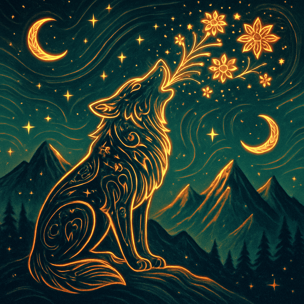 Mountain Harmony Wolf DIY paint by diamonds