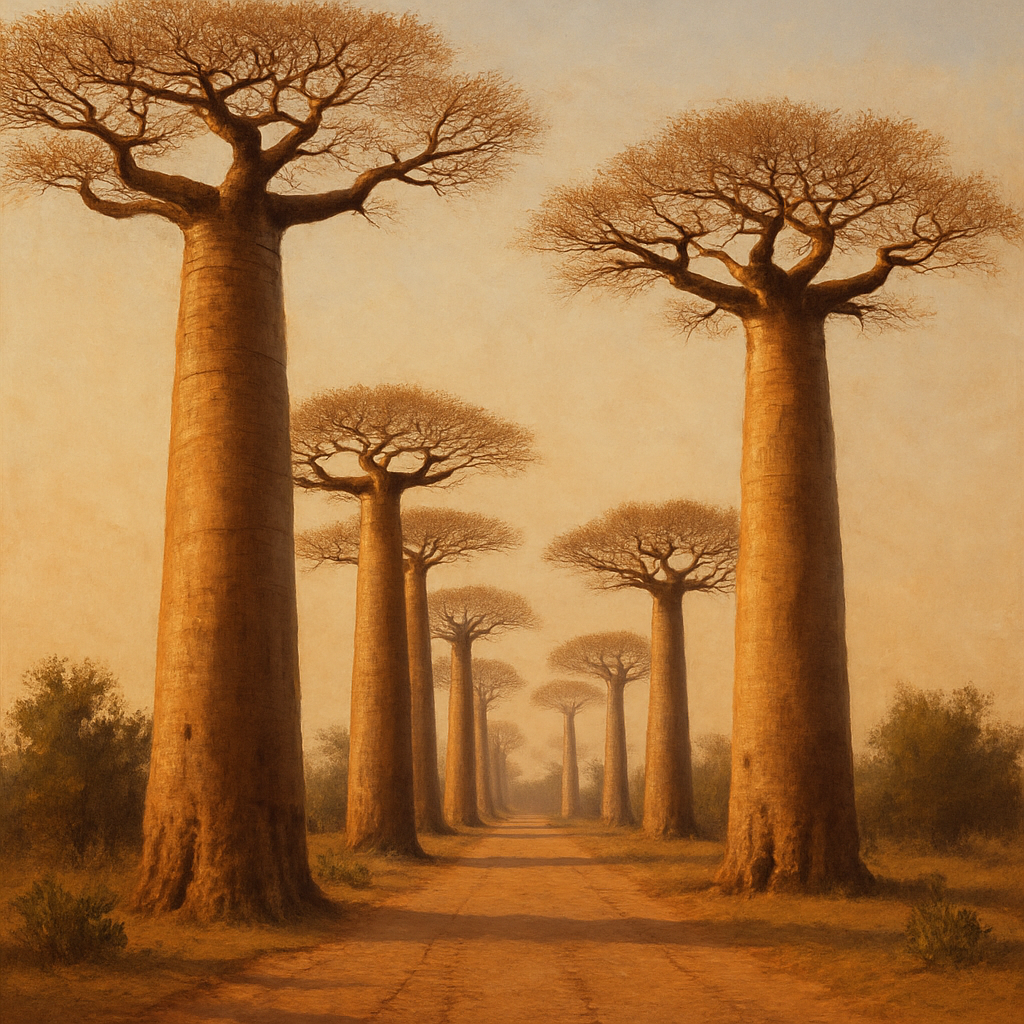 Baobab Avenue Adansonia Grandidieri Paint by diamonds art